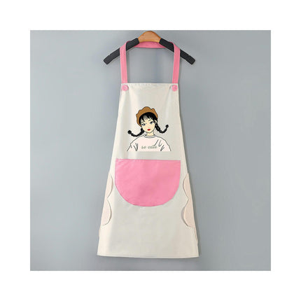 Kitchen Apron with Hand Wipe,Water-drop Resistant with Pockets Cooking Bib Aprons for Women Chef