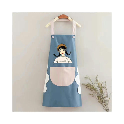 Kitchen Apron with Hand Wipe,Water-drop Resistant with Pockets Cooking Bib Aprons for Women Chef