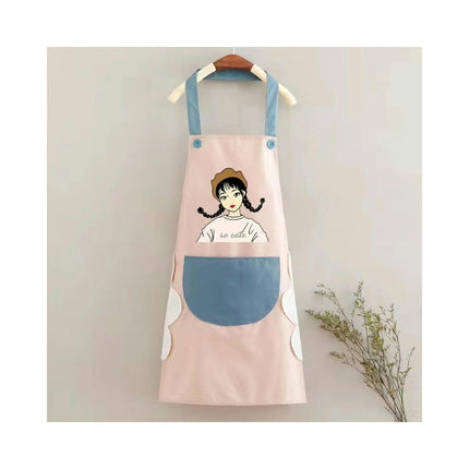 Kitchen Apron with Hand Wipe,Water-drop Resistant with Pockets Cooking Bib Aprons for Women Chef