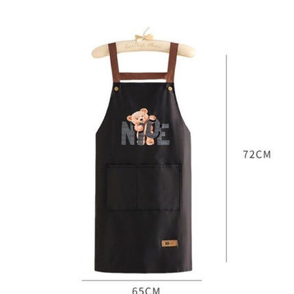 Cute Bear Aprons Waterdrop Resistant Aprons for Kitchen Cafe Shop Baking Cooking Apron