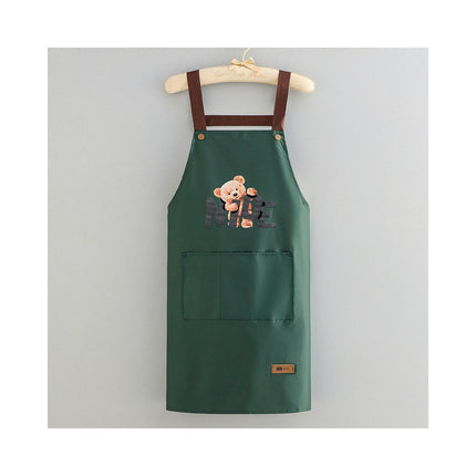 Cute Bear Aprons Waterdrop Resistant Aprons for Kitchen Cafe Shop Baking Cooking Apron