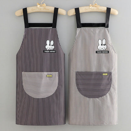 Apron for Women with Pockets,  Kitchen Striped Apron, Perfect for Cafe Shop Baking Gardening Cooking