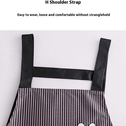 Apron for Women with Pockets,  Kitchen Striped Apron, Perfect for Cafe Shop Baking Gardening Cooking