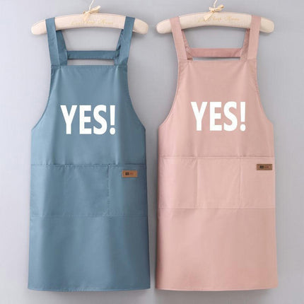 Women's Baking Apron - With 3 Pockets Suitable for Milk Tea Shop Cafe Gardening Work Apron