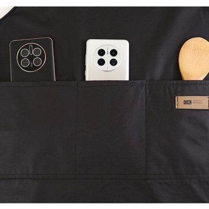 Women's Baking Apron - With 3 Pockets Suitable for Milk Tea Shop Cafe Gardening Work Apron