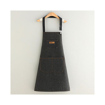 Unisex Adjustable Bib Denim Apron for Family Chef Kitchen BBQ  Cooking Apron for Home