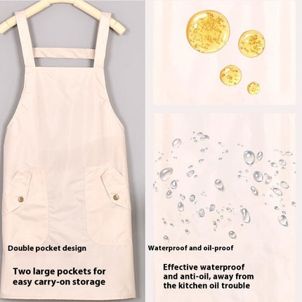 Apron for Women with Double Pockets, Kitchen Apron, Perfect for Cafe Shop Baking Gardening Cooking