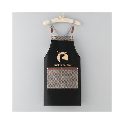 Chef Canvas Apron-Cross Back Apron for Men Women with Adjustable Straps and Large Pockets