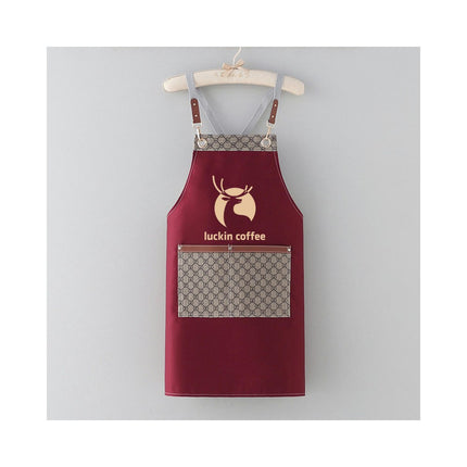 Chef Canvas Apron-Cross Back Apron for Men Women with Adjustable Straps and Large Pockets