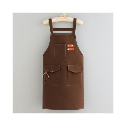 Aprons For Women Men With Pockets ,Kitchen Waterproof Hair Stylist Bbq Canvas For Adults Apron