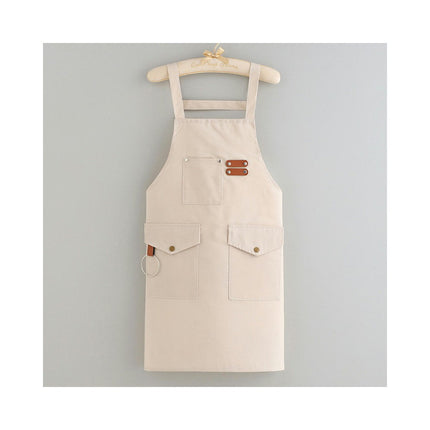 Aprons For Women Men With Pockets ,Kitchen Waterproof Hair Stylist Bbq Canvas For Adults Apron