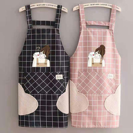 Mesh Apron H-type Waterproof Bib Apron - Wipeable Hand Cafe Home Kitchen Apron