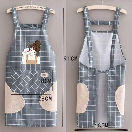 Mesh Apron H-type Waterproof Bib Apron - Wipeable Hand Cafe Home Kitchen Apron