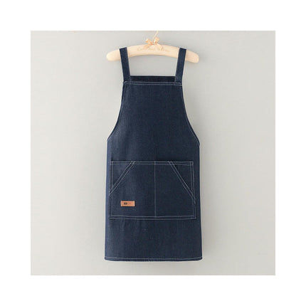 Unisex Adjustable Multi Pocket Denim Apron for Chef Kitchen BBQ and Studio