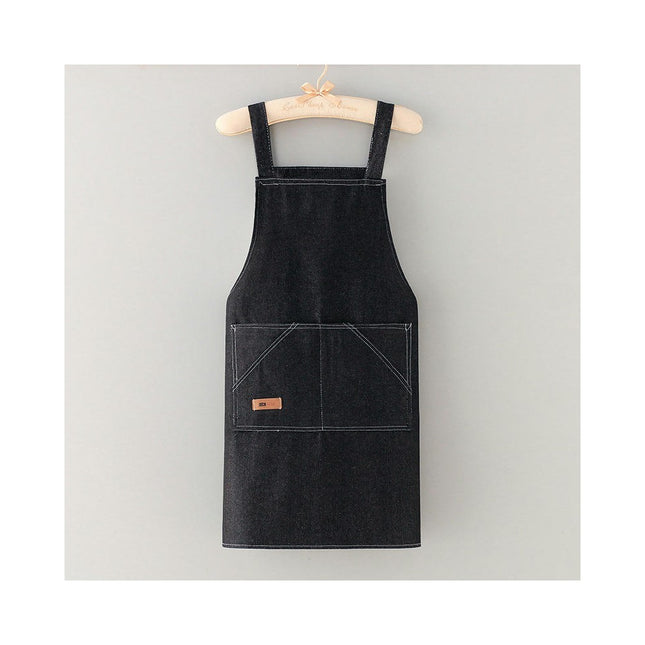 Unisex Adjustable Multi Pocket Denim Apron for Chef Kitchen BBQ and Studio