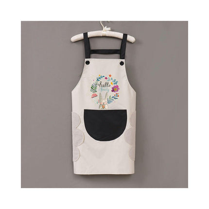 Apron with Wipeable Hand Bib-waterproof Kitchen Baking Cooking Apron for Men and Women