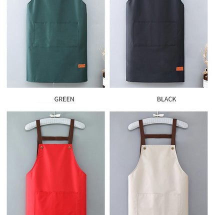 Household Aprons Men's and Women's Suspender Aprons Catering Shop Work Clothes Kitchen Cooking Aprons