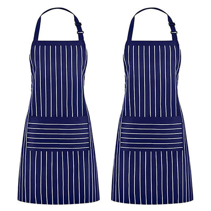 2 Pack Adjustable Bib Apron Resistant with 2 Pockets Cooking Kitchen Aprons for Women Men Chef