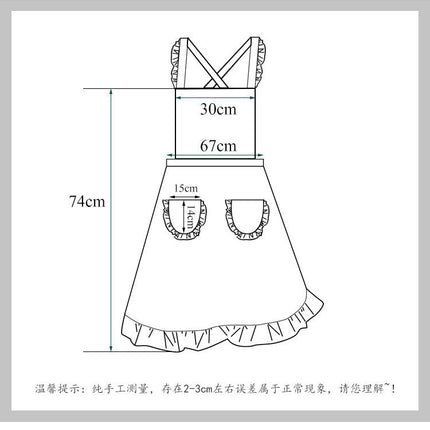 Lace Kitchen Cooking Aprons for Women Girls Vintage Baking Apron with Pockets