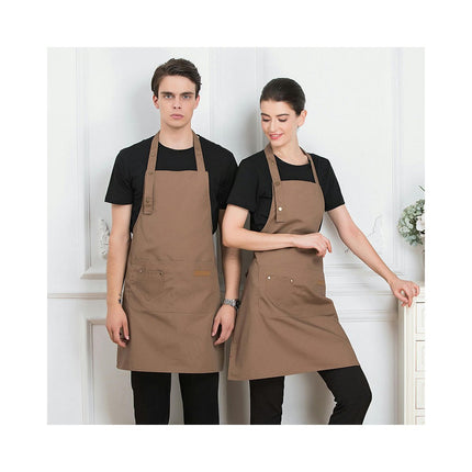 Kitchen Apron Waterdrop Resistant Apron with adjustable Aprons for Women with Pockets-2-pack