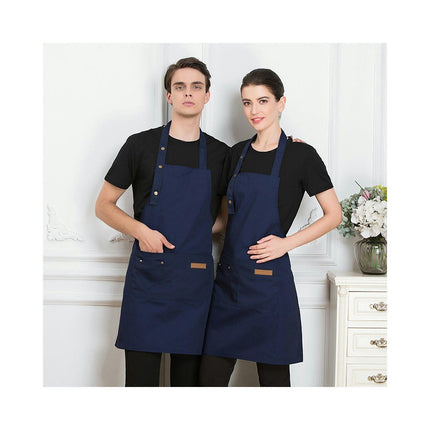 Kitchen Apron Waterdrop Resistant Apron with adjustable Aprons for Women with Pockets-2-pack