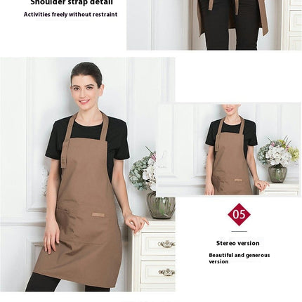 Kitchen Apron Waterdrop Resistant Apron with adjustable Aprons for Women with Pockets-2-pack