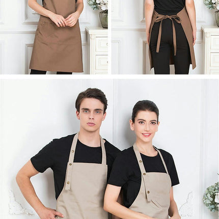 Kitchen Apron Waterdrop Resistant Apron with adjustable Aprons for Women with Pockets-2-pack