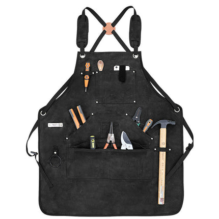 Apron-Woodworking Electrician Gardening Work Clothes Apron with Multiple Pockets