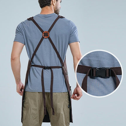 Apron-Woodworking Electrician Gardening Work Clothes Apron with Multiple Pockets