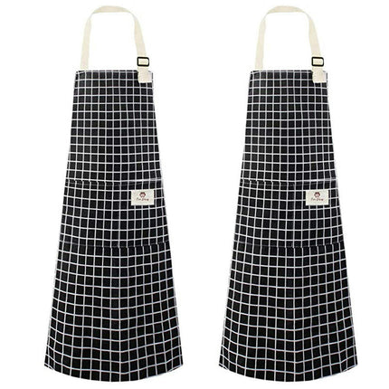 2 Pack Kitchen Cooking Apron, Adjustable Chef Striped Apron with 2 Pockets Suitable for Men and Women