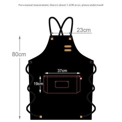 Chef Aprons for Men Women with Large Pockets, Denim Cross Back Heavy Duty Adjustable Work Apron