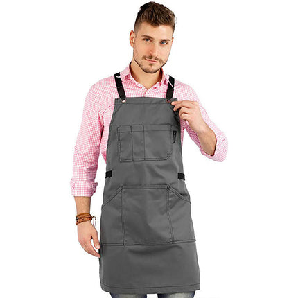 Denim Apron with Multiple Pockets Adjustable Cooking Apron for Kitchen Cooking BBQ Gardening