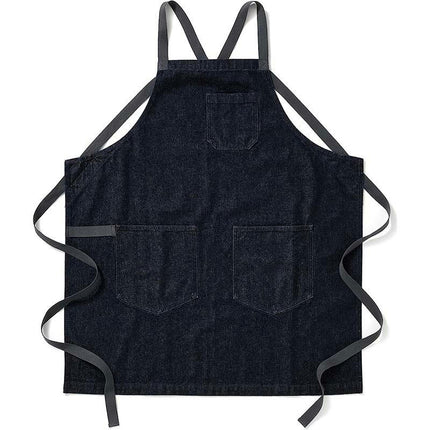 Denim Apron with Pockets Adjustable Cooking Apron for Kitchen Cooking BBQ Gardening