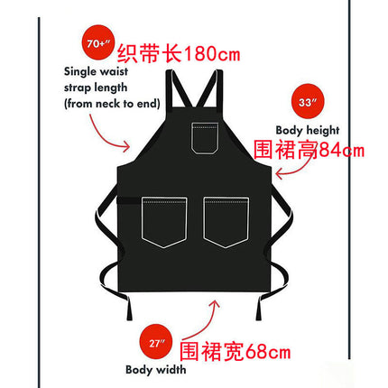 Denim Apron with Pockets Adjustable Cooking Apron for Kitchen Cooking BBQ Gardening