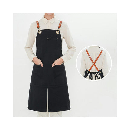 Denim Apron Adjustable Straps Gardening Cafe Kitchen Household Apron