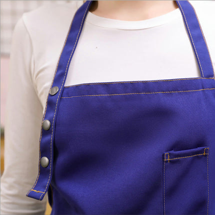 Plain Bib Aprons with Pockets - Unisex Apron for Kitchen Cooking Restaurant BBQ Painting