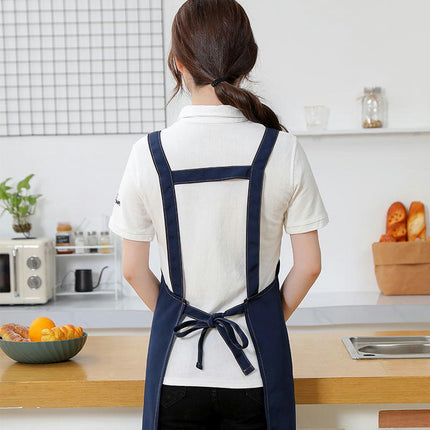 Bib Aprons with Pockets-Unisex Apron for Restaurant Kitchen Cooking Tea Shop Coffee