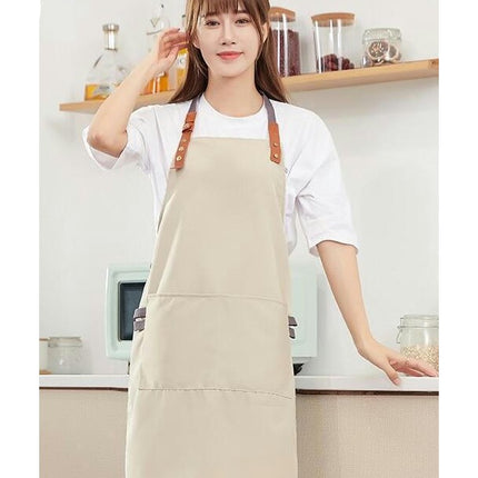 Bib Aprons Adjustable-Unisex Apron for Restaurant Kitchen Cooking Tea Shop Coffee