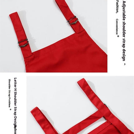 Adjustable Backbone Apron-Unisex Apron for Restaurant Kitchen Cooking Tea Shop Coffee