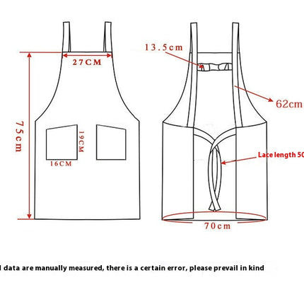 Polyester Cotton Canvas Apron-Unisex Apron-For Restaurant Coffee Hall Waiter Apron