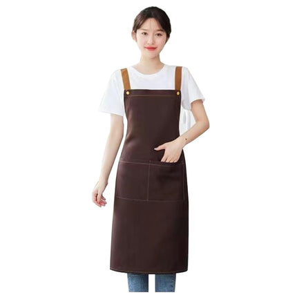 Snap-on Suspender Apron Adjustable Extended Apron Restaurant Coffee Shop Waiter Apron