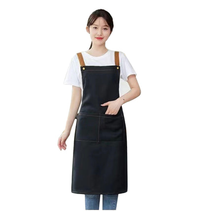 Snap-on Suspender Apron Adjustable Extended Apron Restaurant Coffee Shop Waiter Apron