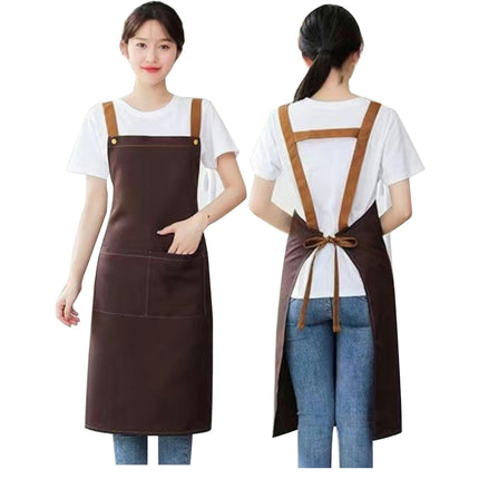 Snap-on Suspender Apron Adjustable Extended Apron Restaurant Coffee Shop Waiter Apron