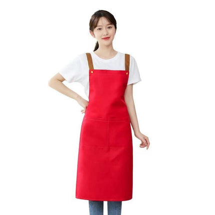 Snap-on Suspender Apron Adjustable Extended Apron Restaurant Coffee Shop Waiter Apron