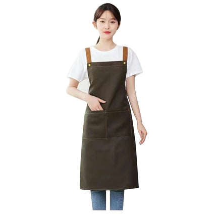 Snap-on Suspender Apron Adjustable Extended Apron Restaurant Coffee Shop Waiter Apron