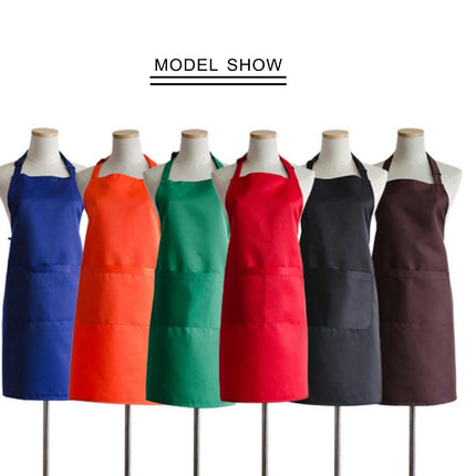 Adjustable Waterproof Bibs Apron-Unisex Apron for Restaurant Kitchen Cooking Tea Shop Coffee