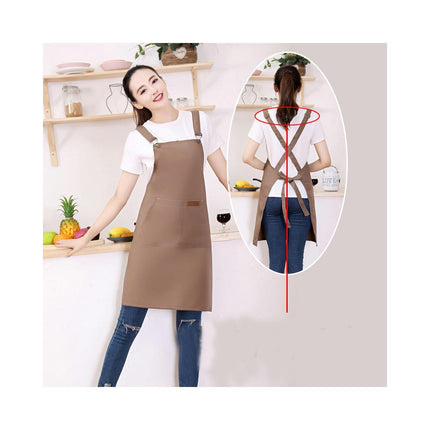 Wear-Resistant Canvas Waterproof Oil Apron-Painting Coffee Milk Tea Shop Kitchen Work Apron