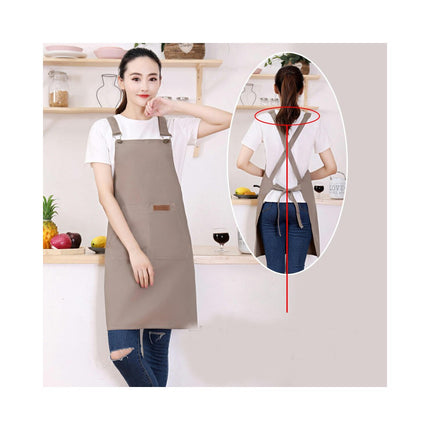 Wear-Resistant Canvas Waterproof Oil Apron-Painting Coffee Milk Tea Shop Kitchen Work Apron