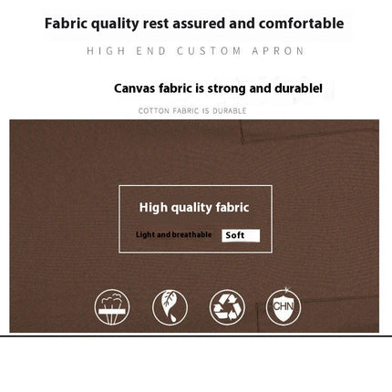 Wear-Resistant Canvas Waterproof Oil Apron-Painting Coffee Milk Tea Shop Kitchen Work Apron