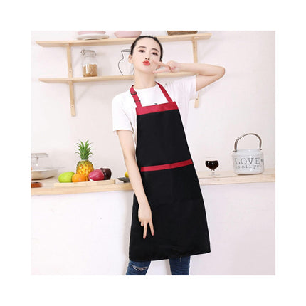 Chef Apron, Unisex Polyester Apron with Pockets, Adjustable Halter Restaurant Apron